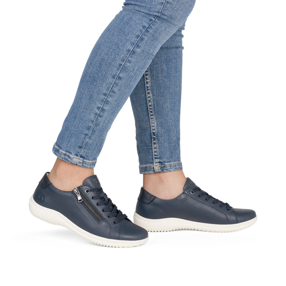 Remonte Ladies Zip Side Lace Up Casual Shoe