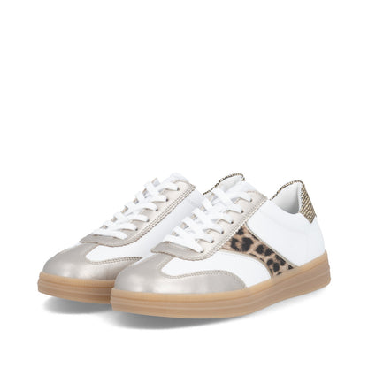Remonte Ladies Leopard Trim Low Profile Sneaker