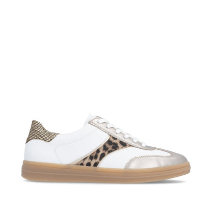 Remonte Ladies Leopard Trim Low Profile Sneaker