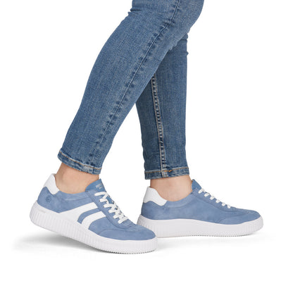 Remonte Ladies Wide Fit Lace Up Retro Sneaker