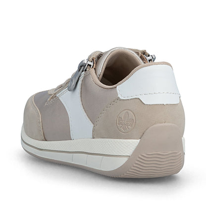 Rieker Ladies Wide Fit Zip Side Lace Up Sneaker
