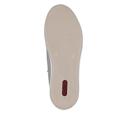 Rieker Ladies Wide Fit Zip Side Lace Up Sneaker