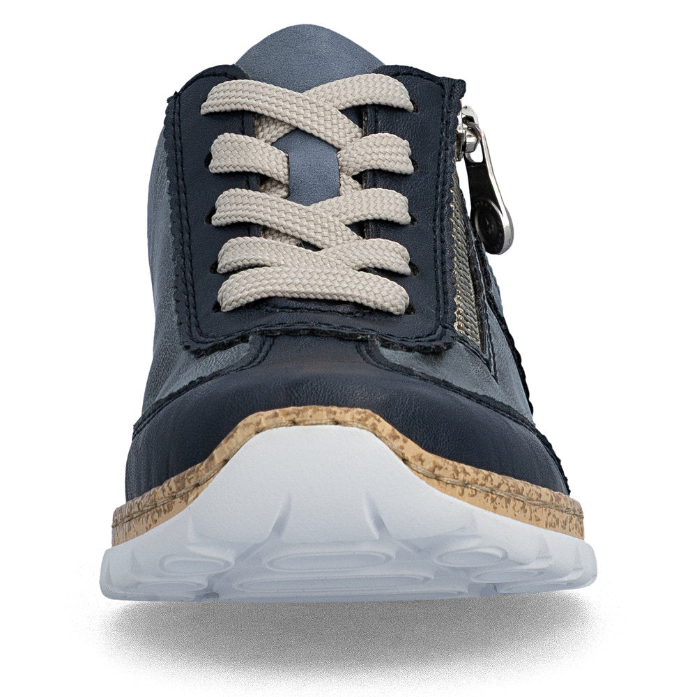 Rieker Ladies Lightweight Zip Side Lace Casual Shoe.