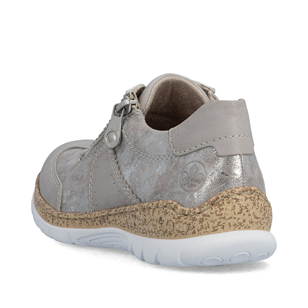 Rieker ladies Lightweight Zip Side Lace Casual Shoe