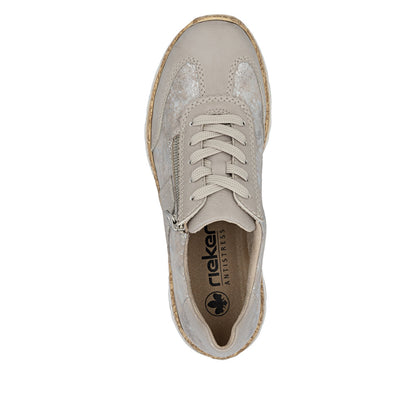 Rieker ladies Lightweight Zip Side Lace Casual Shoe