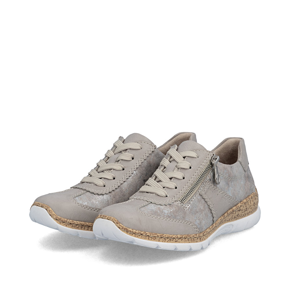 Rieker ladies Lightweight Zip Side Lace Casual Shoe