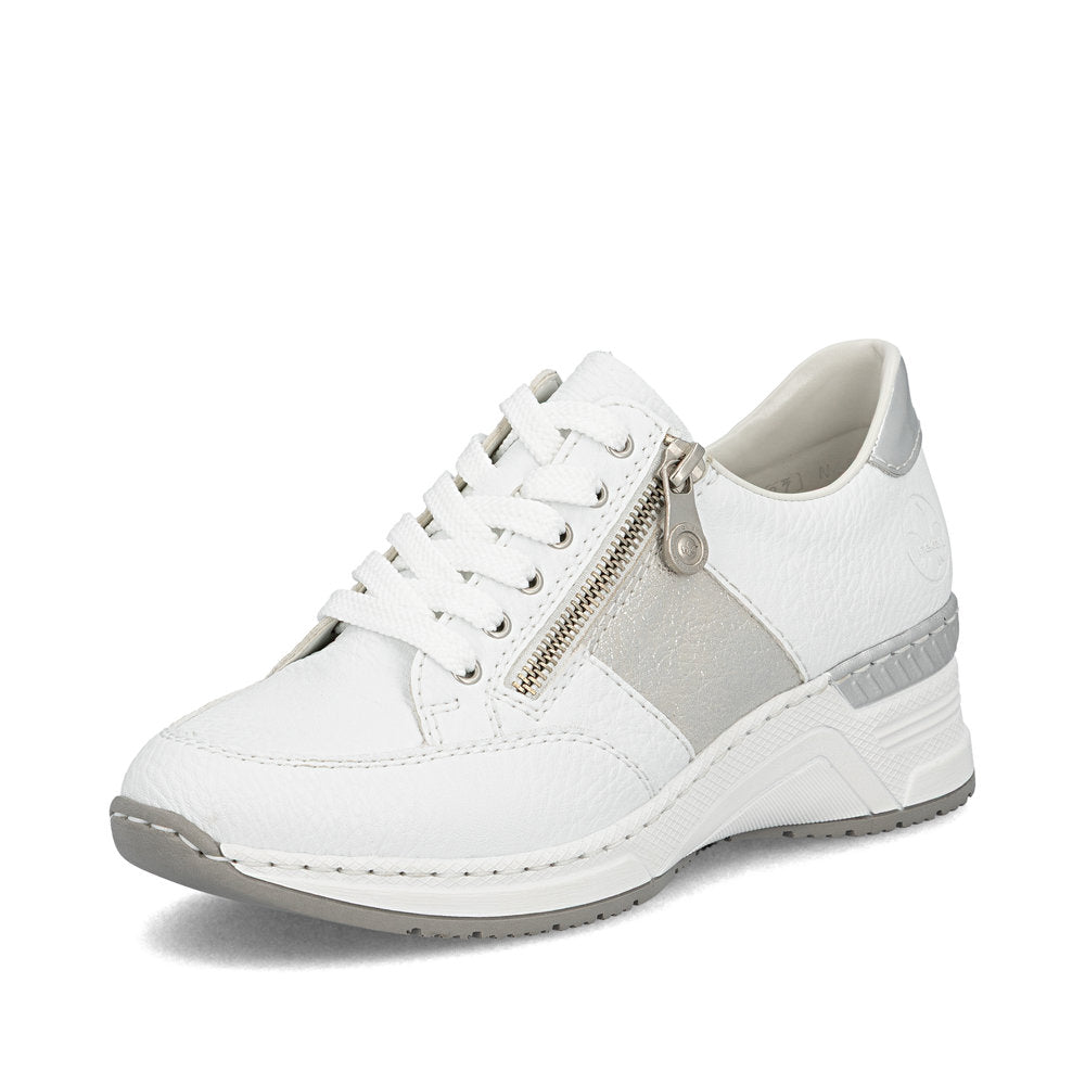 Rieker Ladies Wedge Heel Lace Up Sneaker