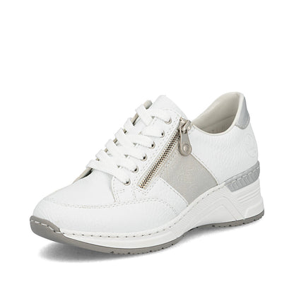 Rieker Ladies Wedge Heel Lace Up Sneaker
