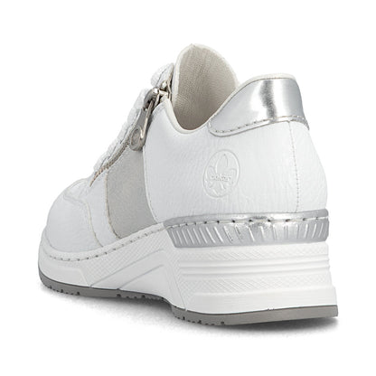 Rieker Ladies Wedge Heel Lace Up Sneaker