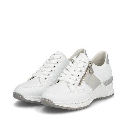 Rieker Ladies Wedge Heel Lace Up Sneaker