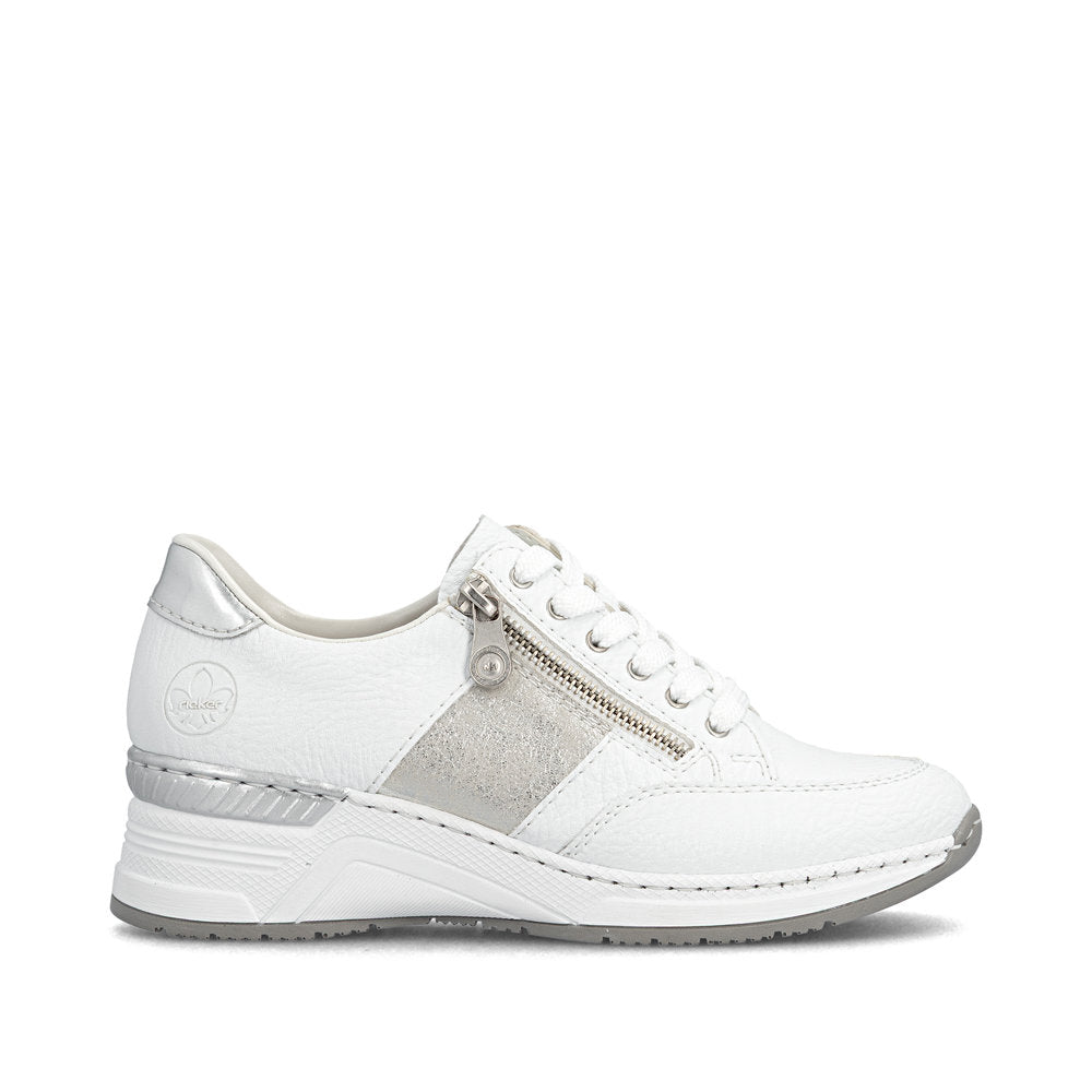 Rieker Ladies Wedge Heel Lace Up Sneaker