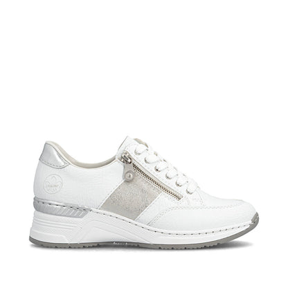 Rieker Ladies Wedge Heel Lace Up Sneaker