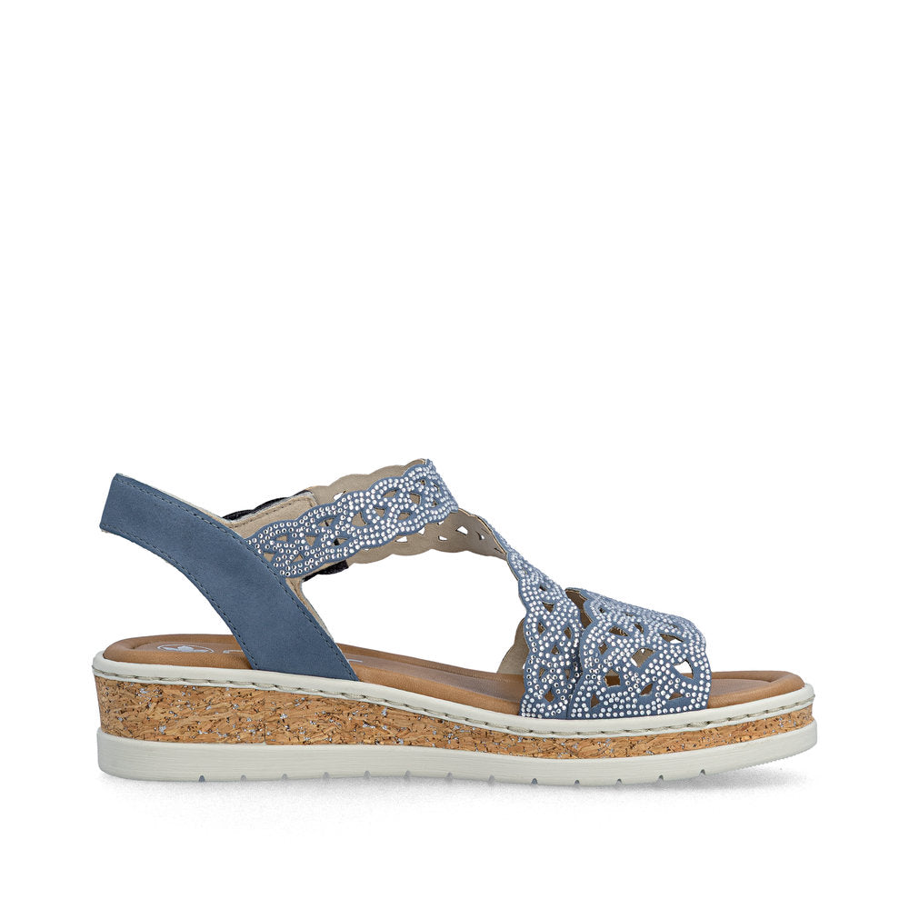 Rieker Lisa V4150-14 Blue Sandal