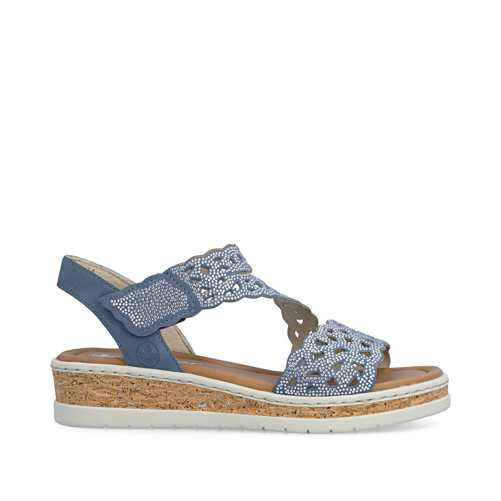 Rieker Lisa V4150-14 Blue Sandal