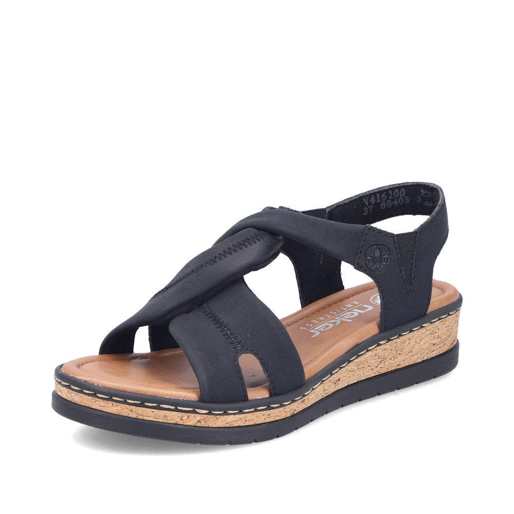 Rieker Lisa V4161-00 Black Sandal