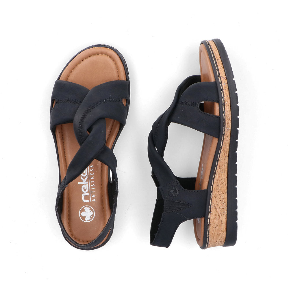 Rieker Lisa V4161-00 Black Sandal