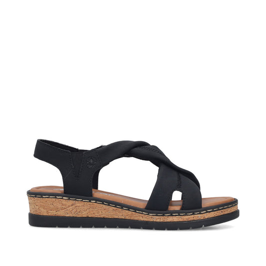 Rieker Lisa V4161-00 Black Sandal