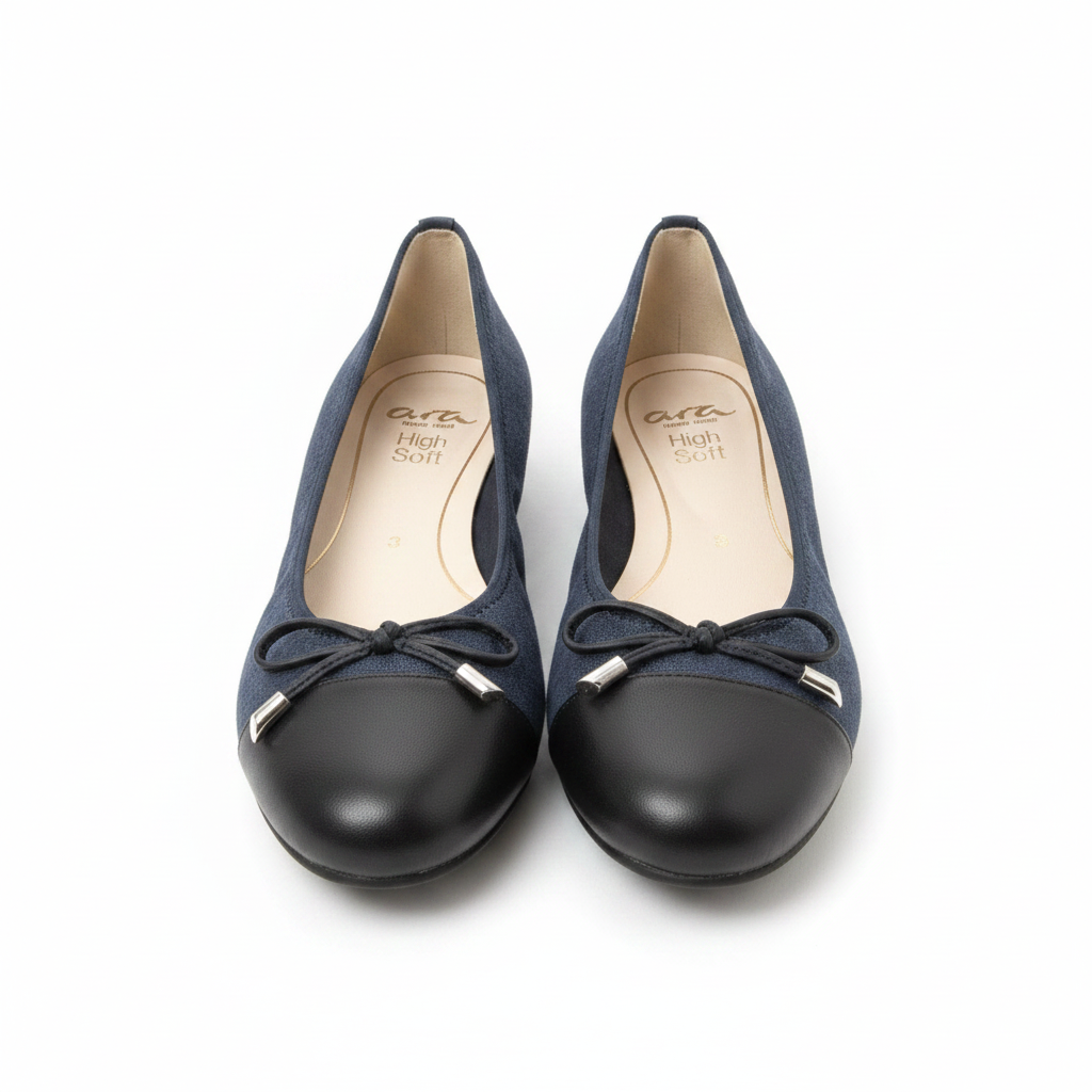 Ara Bari Bow Trim Low Heel Pump