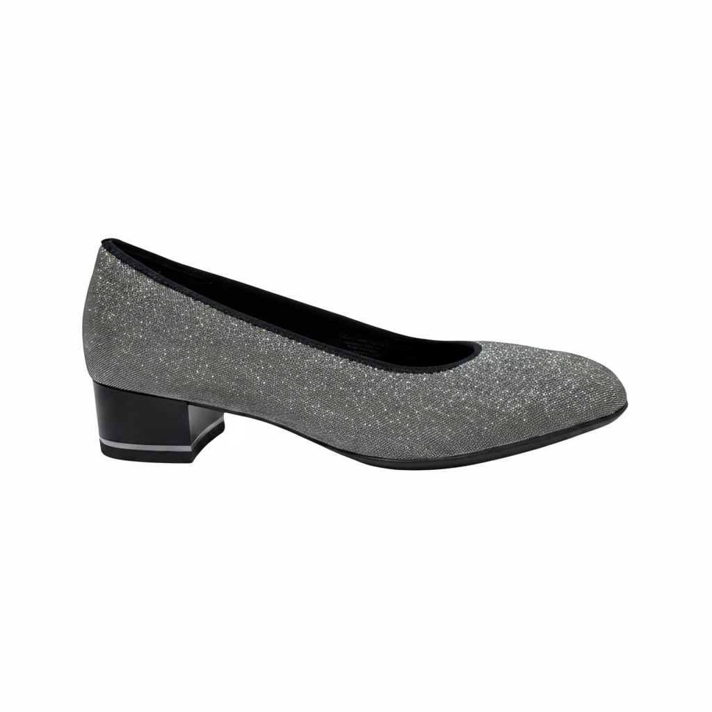 Ara Graz Metallic Twinkle  Low Heel Court Shoe