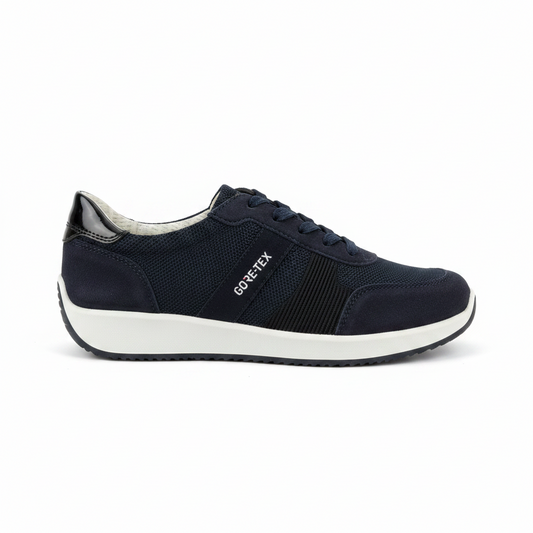 Ara Lissabon  Gore-Tex Lined Lace Up Navy Sneaker