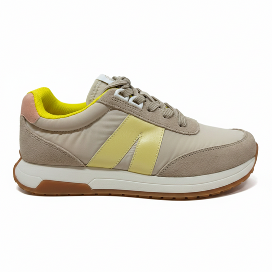 Ara Malibu 12-29702 Ladies Lightweight Beige Nylon Sneaker