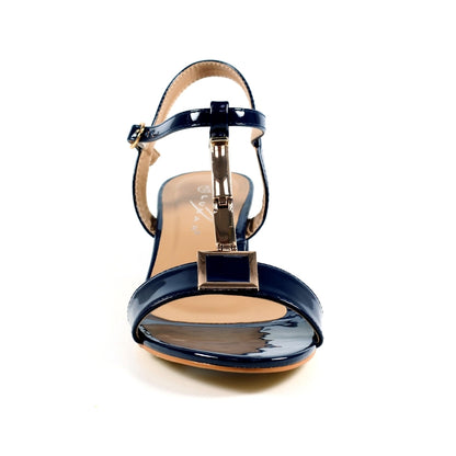 Lunar Ladies Blaze Patent Low Heel Sandal