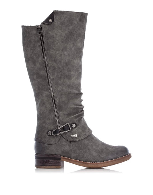 Rieker Ladies Zip Sided Long Boot