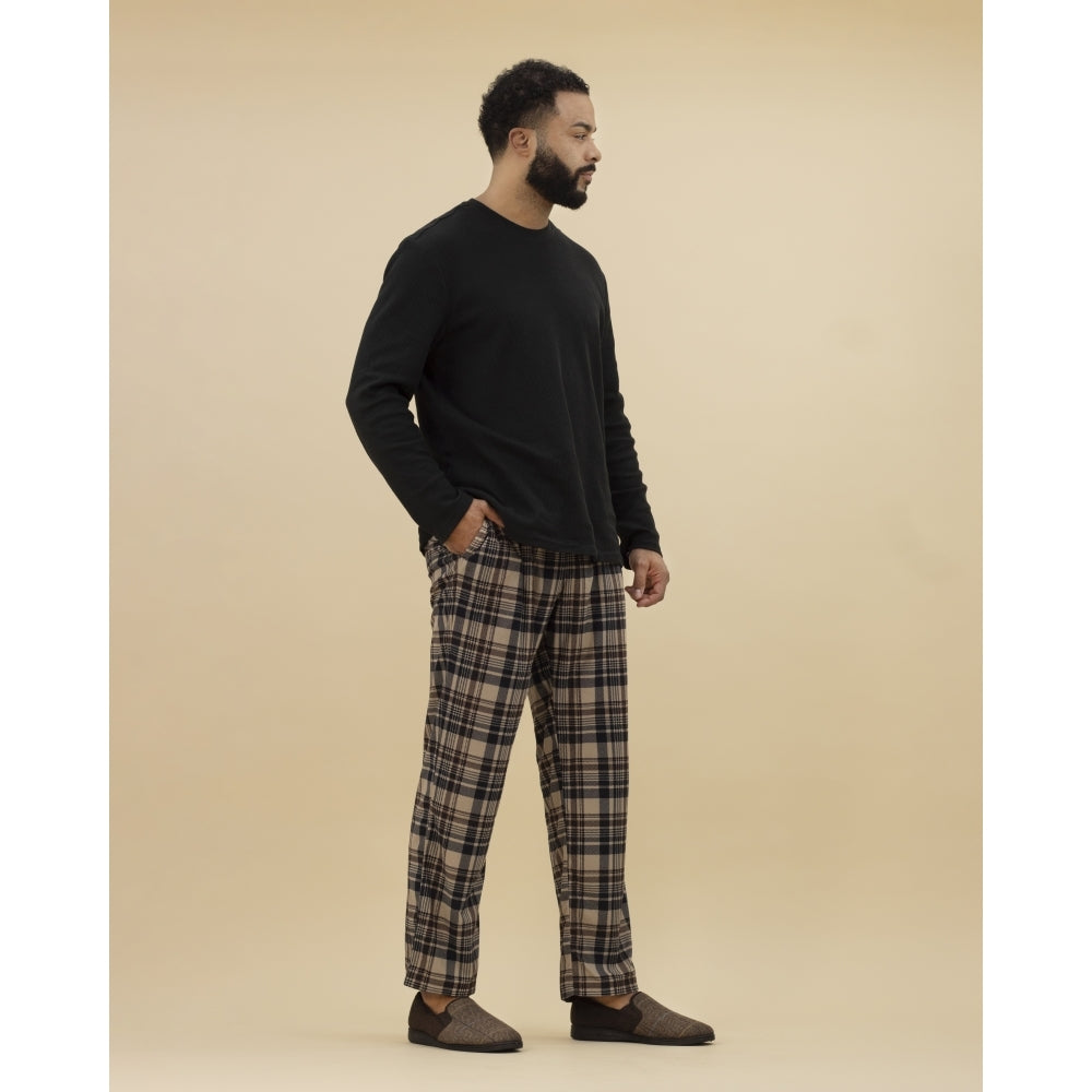 Lazy Dogz Men's Slippers Harrison Brown Tweed