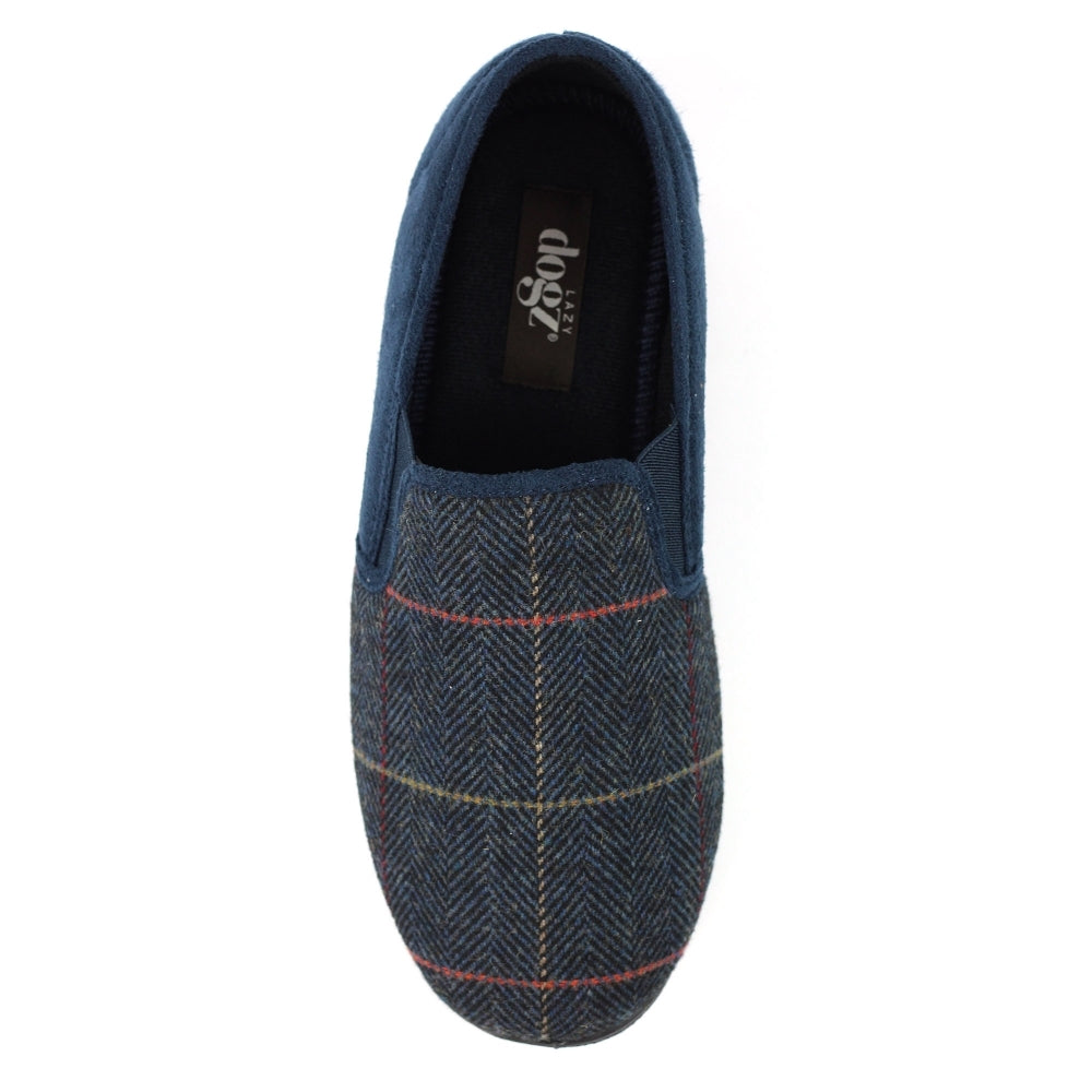 Lazy Dogz Men's Slippers Harrison Navy Tweed