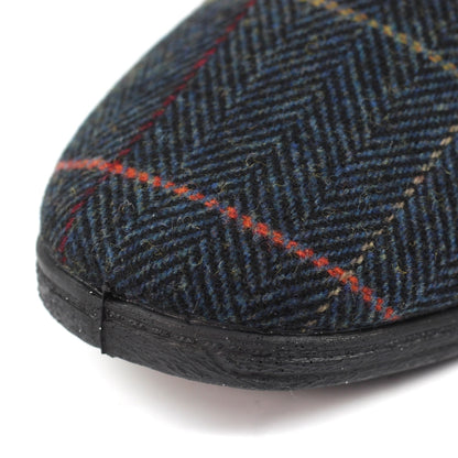 Lazy Dogz Men's Slippers Harrison Navy Tweed