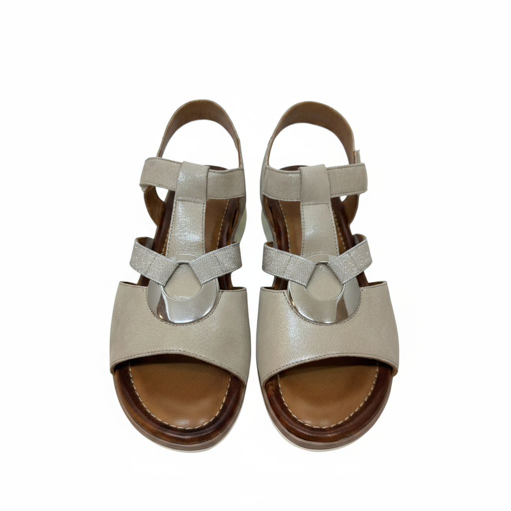 Ara Kreta Disc Trim Elastic And Adjustable Strap Sandal