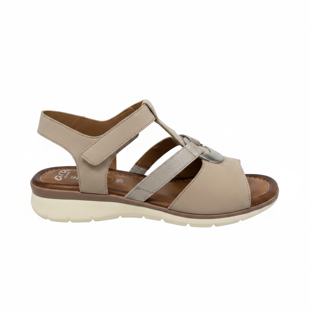 Ara Kreta Disc Trim Elastic And Adjustable Strap Sandal