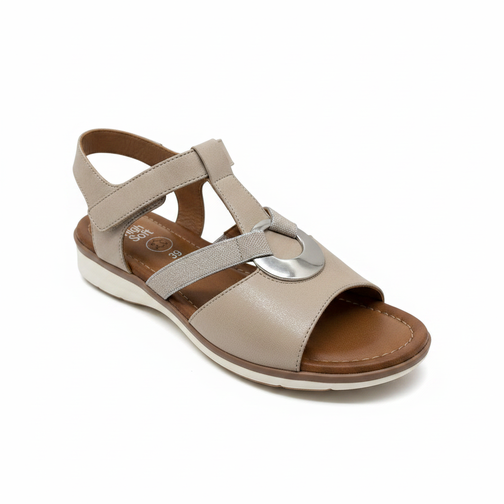 Ara Kreta Disc Trim Elastic And Adjustable Strap Sandal