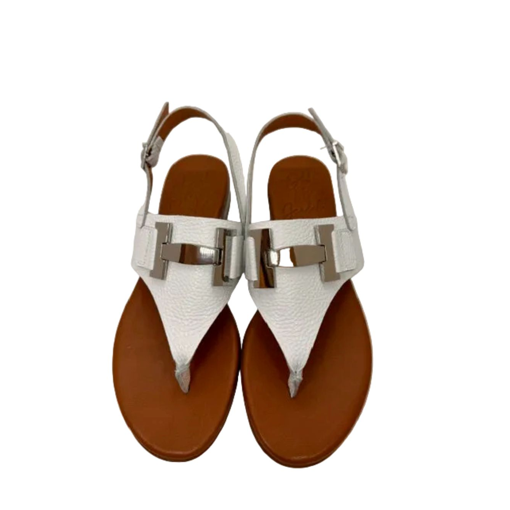 Oh! My Sandals Ladies H Trim Toe Post Sandal