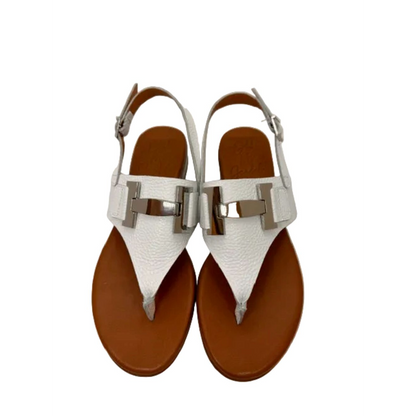Oh! My Sandals Ladies H Trim Toe Post Sandal