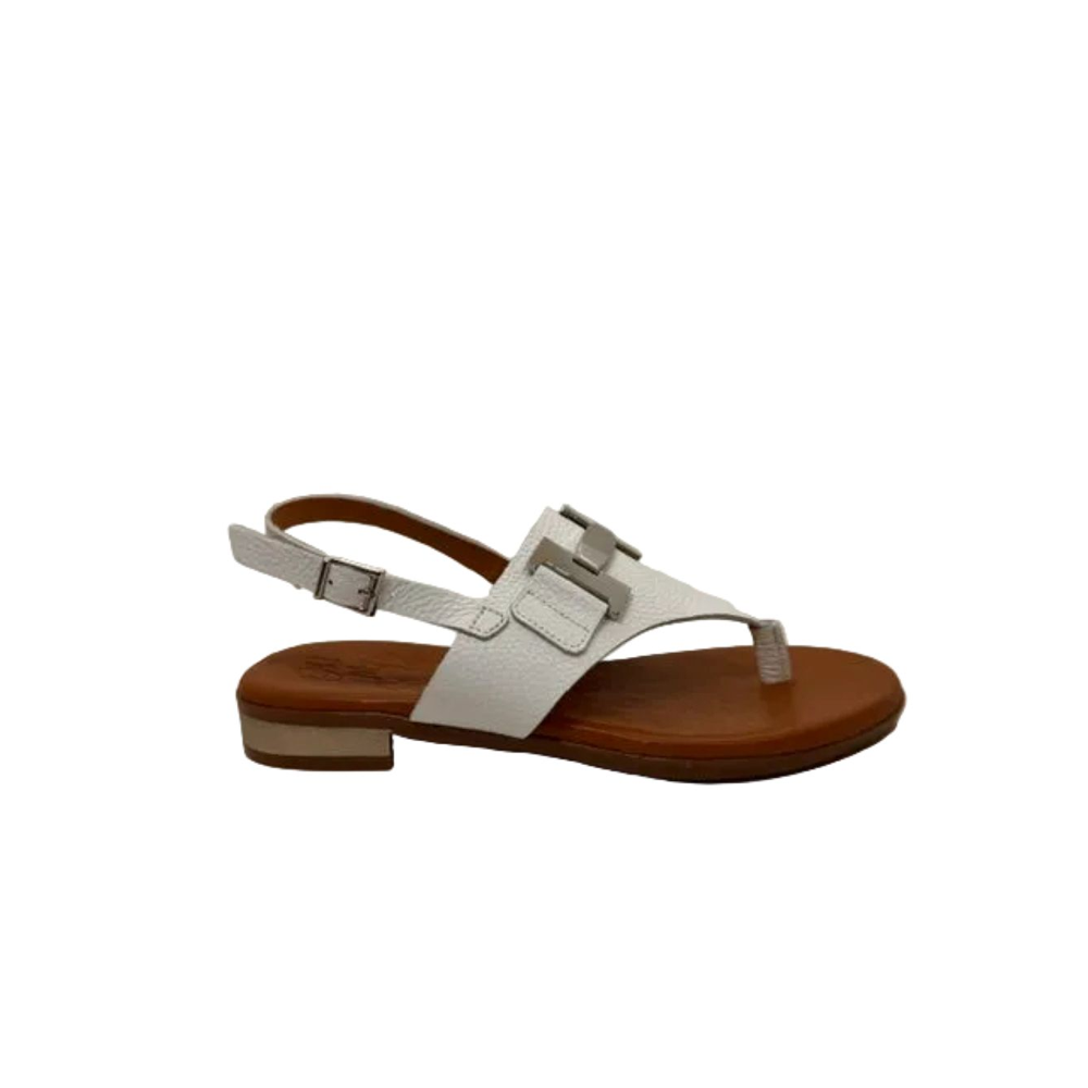 Oh! My Sandals Ladies H Trim Toe Post Sandal