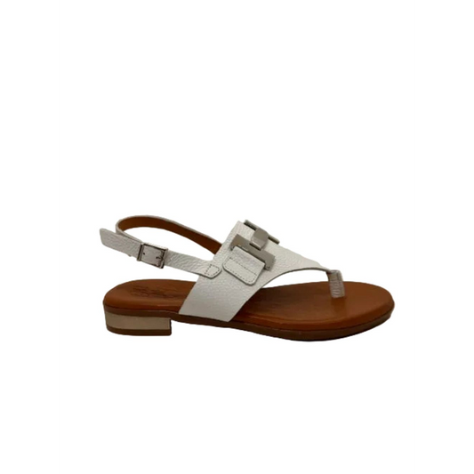 Oh! My Sandals Ladies H Trim Toe Post Sandal