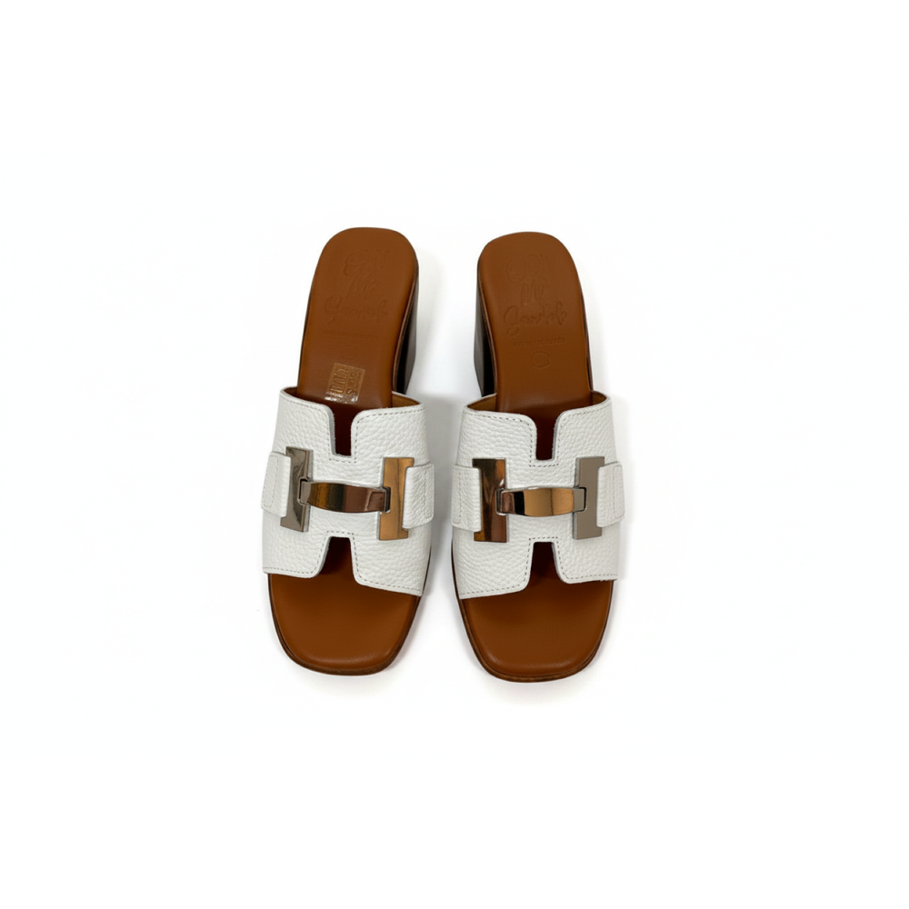 Oh! My Sandals Ladies Block Heel Backless Sandal