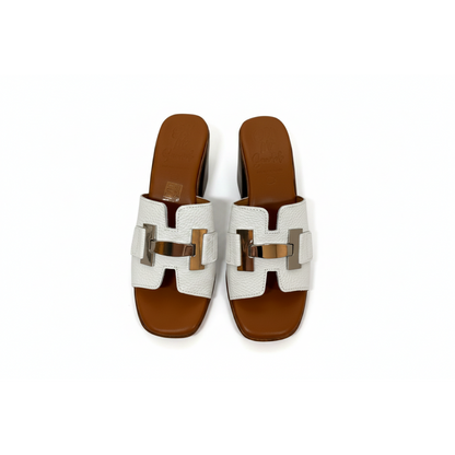 Oh! My Sandals Ladies Block Heel Backless Sandal