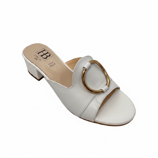 HB Italia Circle Trim Block Heel Slider