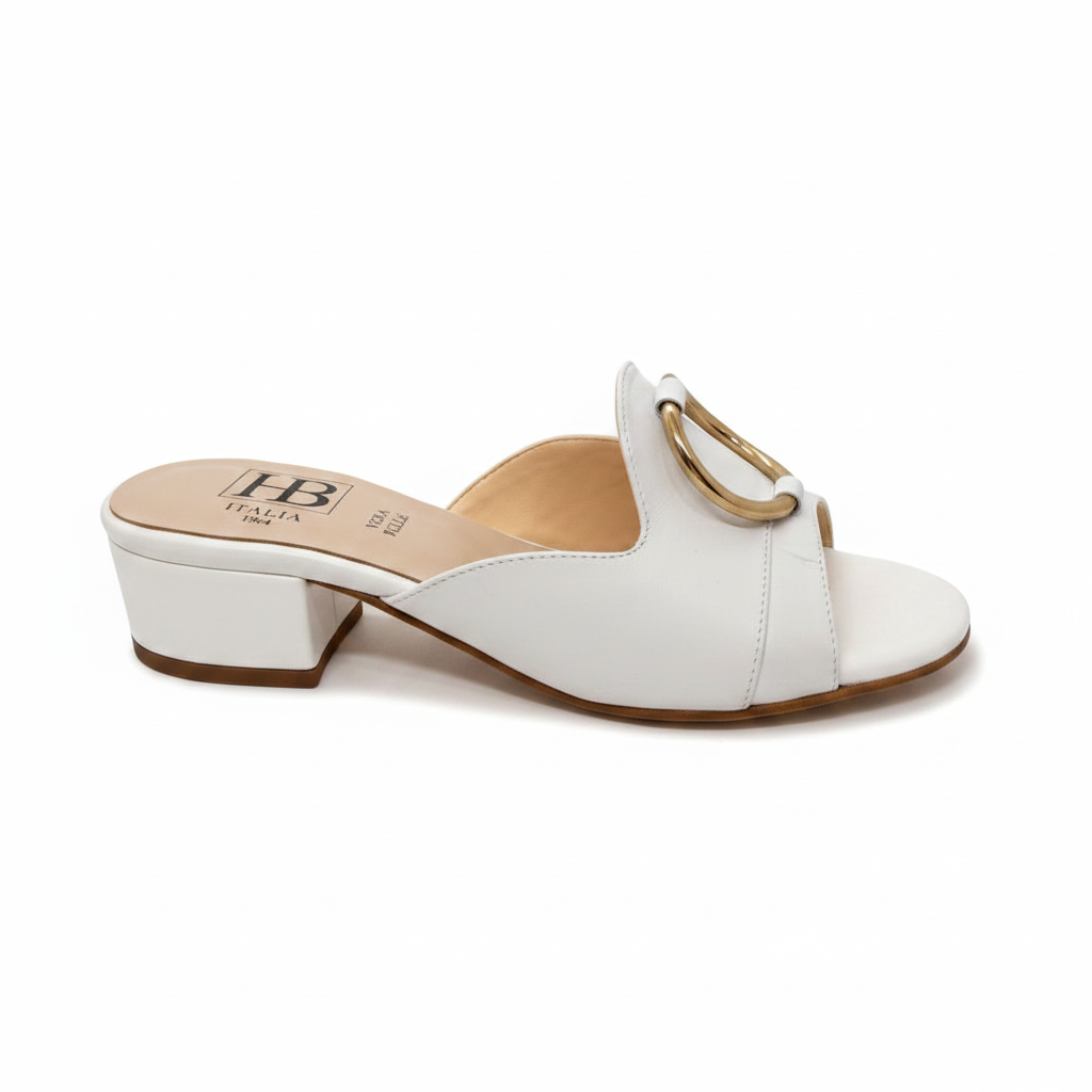 HB Italia Circle Trim Block Heel Slider