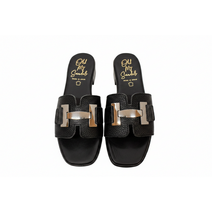 Oh! My Sandals Ladies H Trim Leather Slider