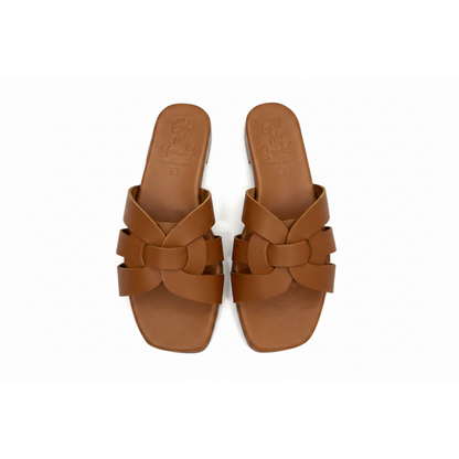 Oh! My Sandals Ladies Woven Leather Slider