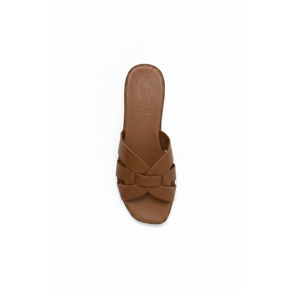 Oh! My Sandals Ladies Woven Leather Slider