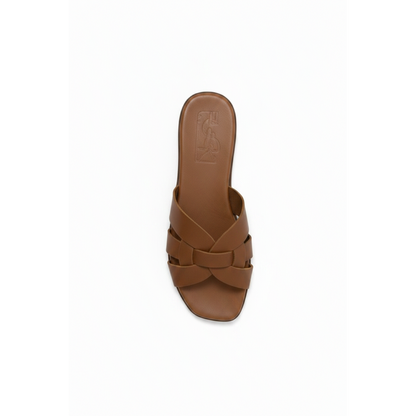 Oh! My Sandals Ladies Woven Leather Slider
