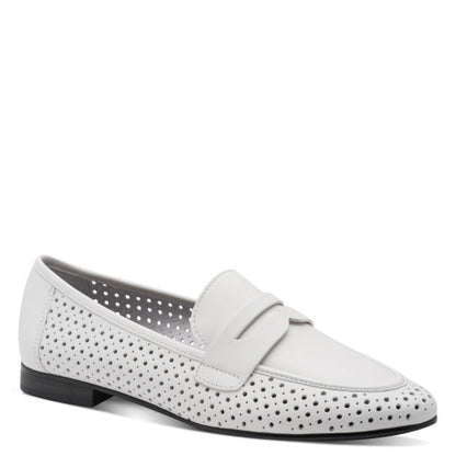 Marco Tozzi Ladies White Low Heel Loafer