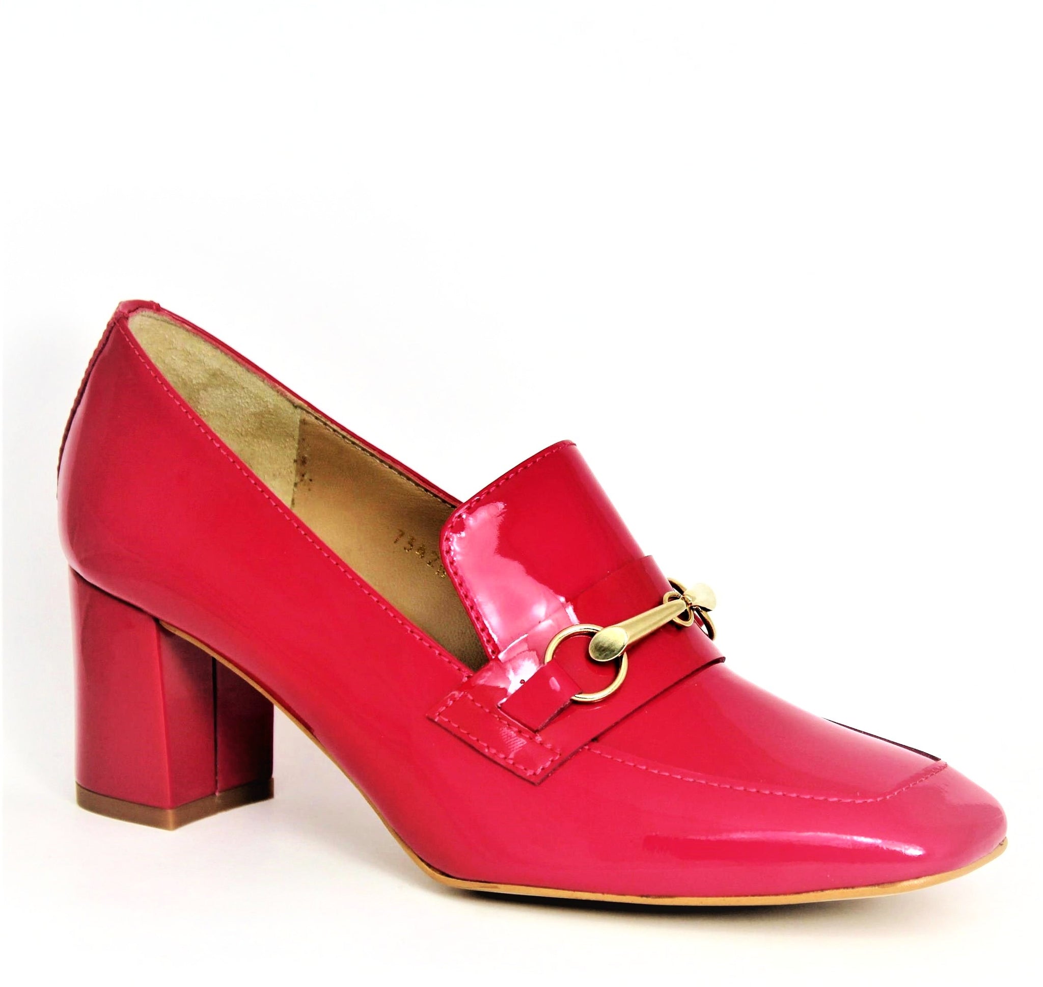 Mid Heel Patent Loafer