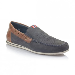 Rieker Men's Loafer Shoe 09756-14 Ocean/Marron