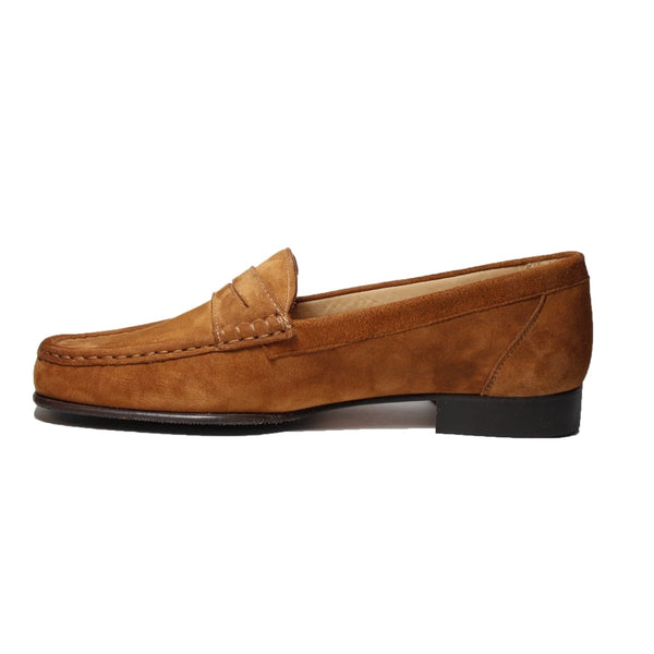 Suede Leather Low Heel Moccasin Loafer