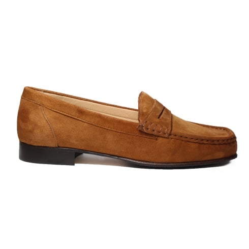 Suede Leather Low Heel Moccasin Loafer
